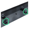 Friso Lateral Porta Traseir Esquerd S10 2012 2017 Original Preto