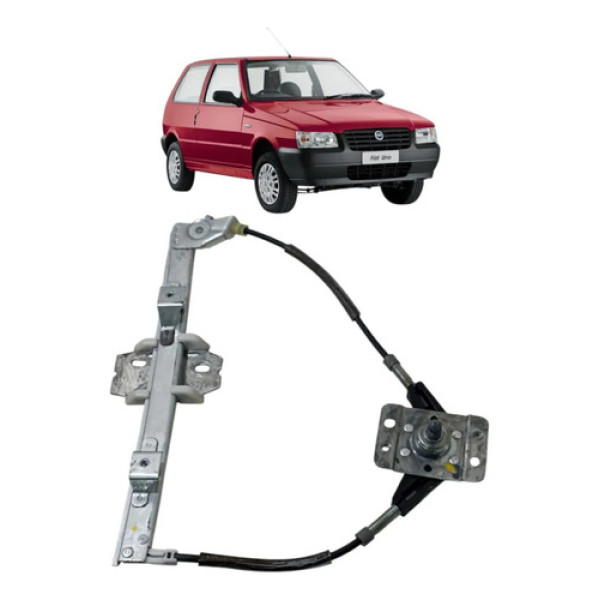 Maquina Vidro Manual Traseir Esquerd Fiat Uno 1991 2013