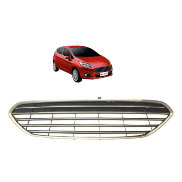 Grade Radiador Ford New Fiesta 2013 2017 Original Preto