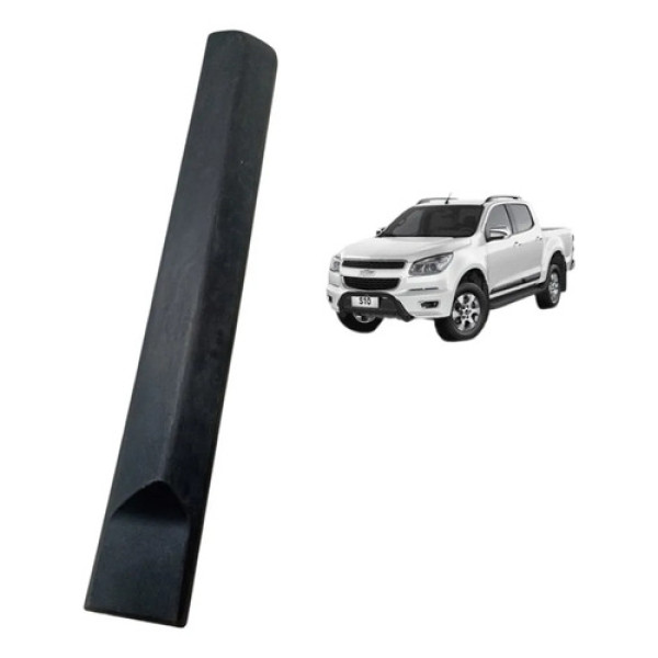 Friso Lateral Porta Traseir Esquerd S10 2012 2017 Original Preto