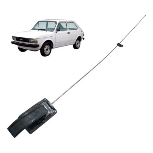 Maçaneta Interna Fiat 147 1976 A 1986 Com Varão Preto Dianteira