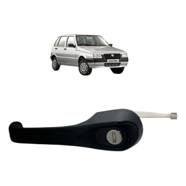 Maçaneta Externa Dianteir Esquerd Fiat Uno 2004 2008 A 2013 Preto Dianteira