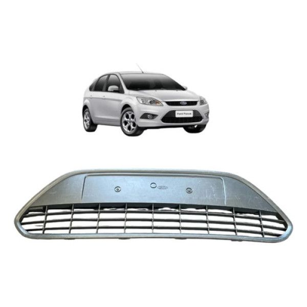 Grade Parachoque Dianteiro Central Ford Focus 2008 2013 Preto