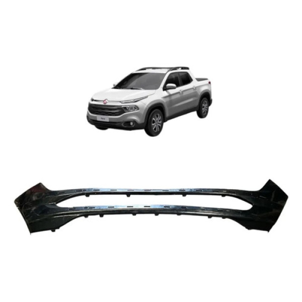 Moldura Grade Parachoque Fiat Toro 2016 2021 Preto Brilhante