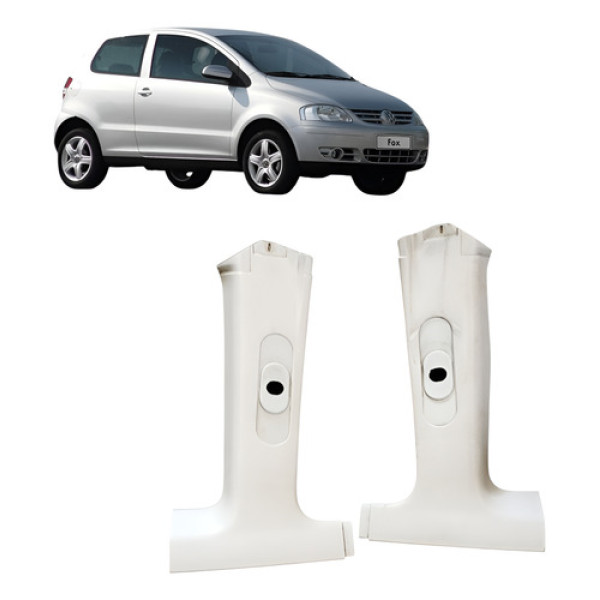 Moldura Coluna Central Fox 2003/2009 2 Portas Original Par