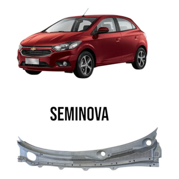 Churrasqueira Parabrisa Chevrolet Onix 2013/2019 C/detalhe Cinza