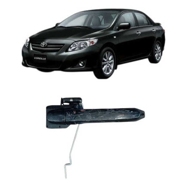 Maçaneta Externa Dianteiro Direit Toyota Corolla 2009 A 2014 Preto Dianteira