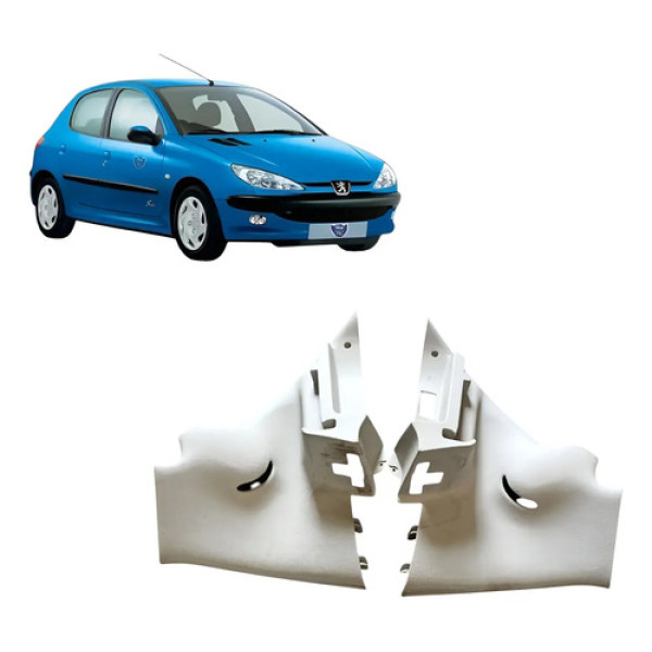 Suporte Acabamento Tampão Bagagito Peugeot 206 2002/2007 Par Gelo