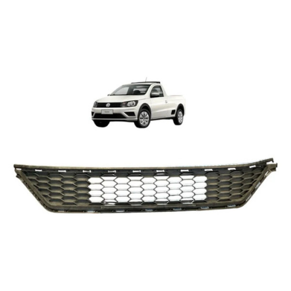 Grade Inferior Parachoque Diant Saveiro G7 G8 2017 2020 Preto