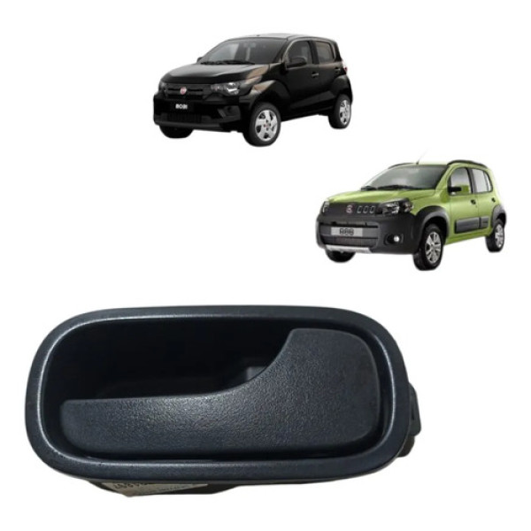 Maçaneta Interna Direit Fiat Mobi Uno Vivace Fiorino Preto Dianteira/traseira