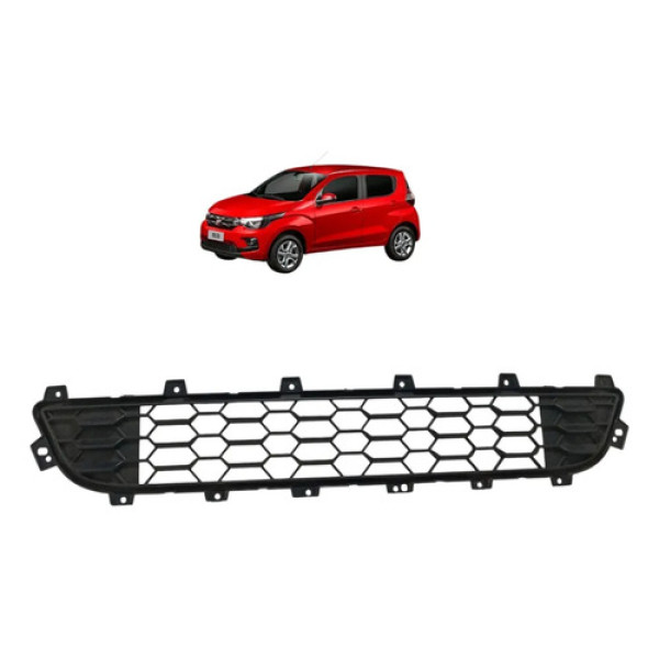 Grade Inferior Parachoque Fiat Mobi 2016 2020 Orig C/detalhe Preto