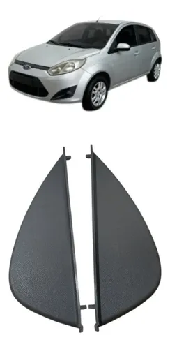 Par Moldura Tampa Lateral Ford Fiesta 2003 2014 Original Cinza