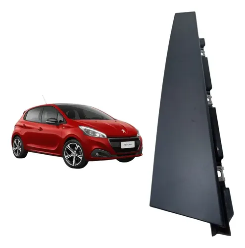Moldura Pirta Diant Direita Peugeot 208 2018 9807612377 Preto