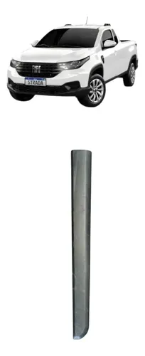 Moldura Friso Porta Dianter Esquerda Fiat Strada 2021 Preto