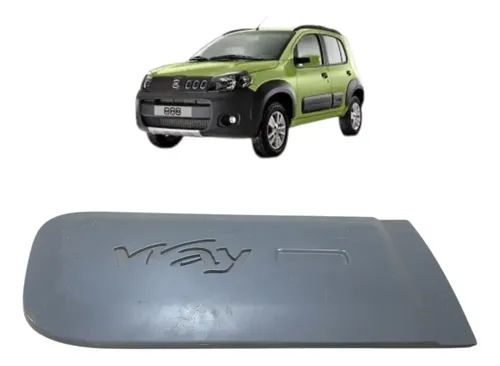 Friso Lateral Porta Traseir Direit Uno Vivace Way 2011 2014 Cinza