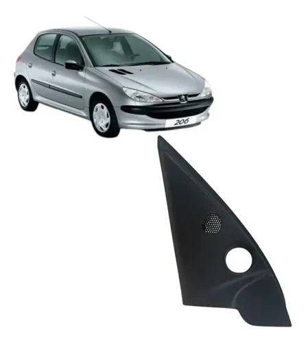 Moldura Acabamento Retrovisor Int Esquerdo Peugeot 206 01/08 Preto
