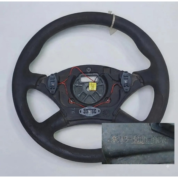 Volante De Direção Em Poliuretano Preto Original Ford Ca1864 Preto