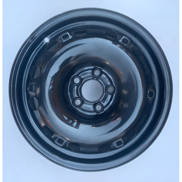 Roda Ferro Aro 15 5x100 Vw Fox Golf Polo A3 Cross Fox Space Preta