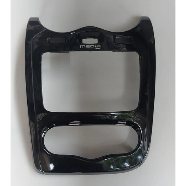 Moldura Painel Central Multimidia Logan Sandero 13/18 Preto