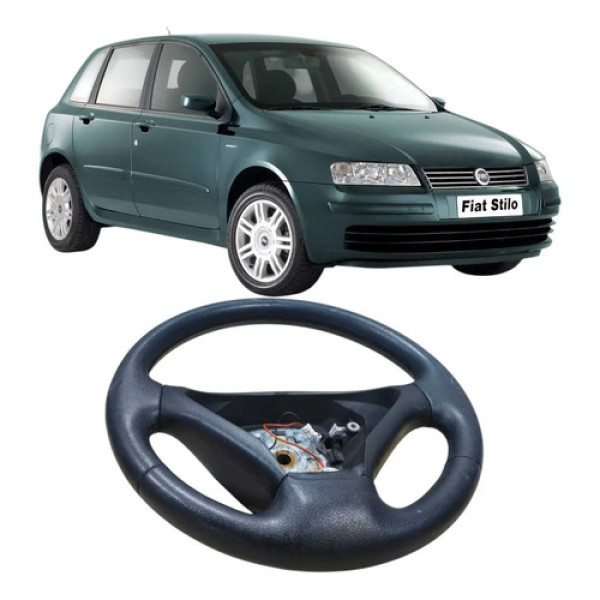 Volante Direção Fiat Stilo Ano 08 Á 13 S/bolsa Airbag Preto