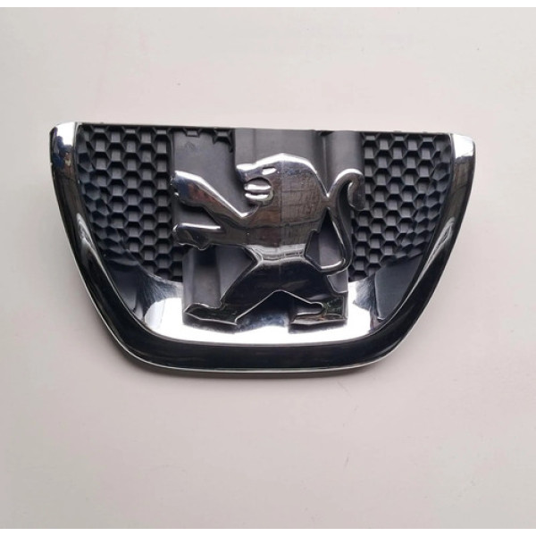 Emblema Da Grade Frontal Peugeot 207 2008 Á 2014 Original Prateado