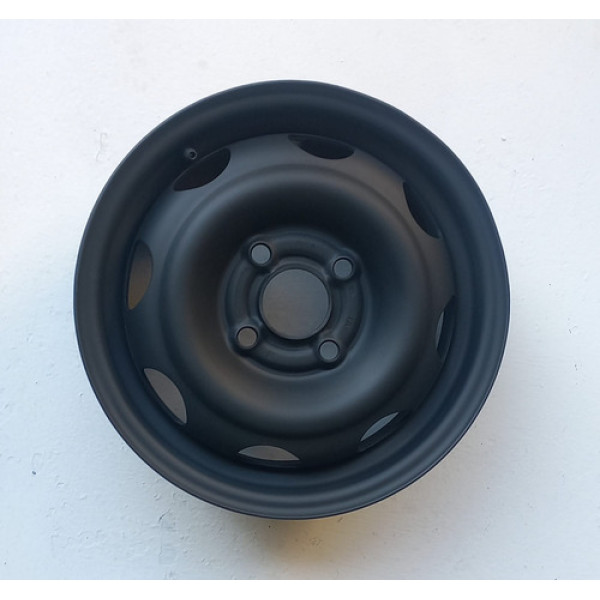 Roda Ferro Aro 13 4x100 Tala 4,5chevrolet Gm Preto Fosco