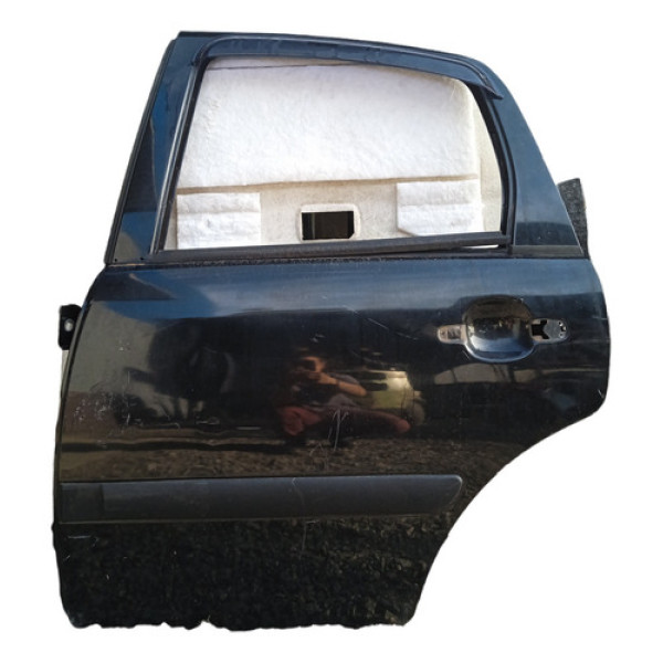 Porta Traseira Esquerda Citroen C3 2008/2012  Traseira Esquerdo Preto