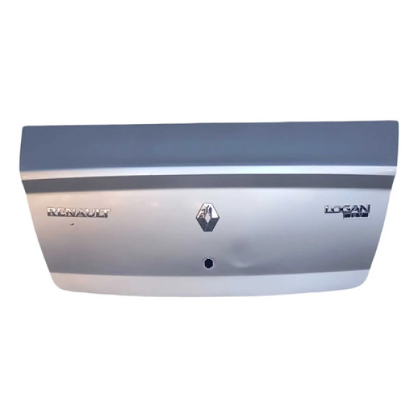 Tampa Traseira Porta Malas Renault Logan 2012 2013 (detalhe) Prateado