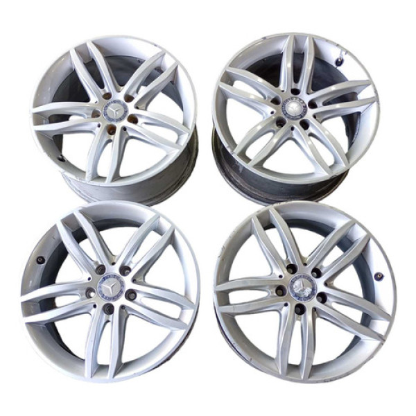 Jogo De Rodas 17 Original Mercedes C180 2011/2014 Duas Talas Prata