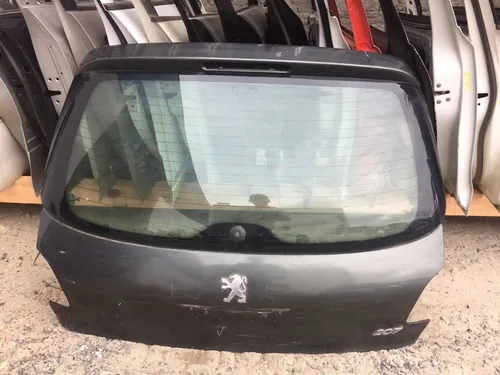 Tampa Traseira Peugeot 206/207 Hatch Com Vidro Original Prateado