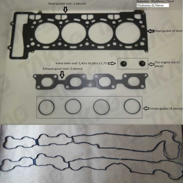 Junta Superior c/ Retentor (JG) - BMW 4.4L 32V N63B44A X6 após 08 Gasolina