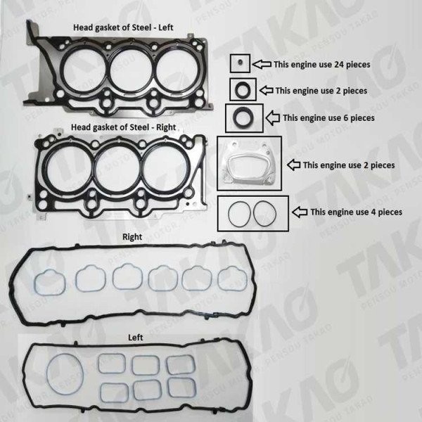 Junta Superior c/ Retentor (JG) - Jeep 3.6L 24V V6 BC6  Grand Cherokee  Após 10