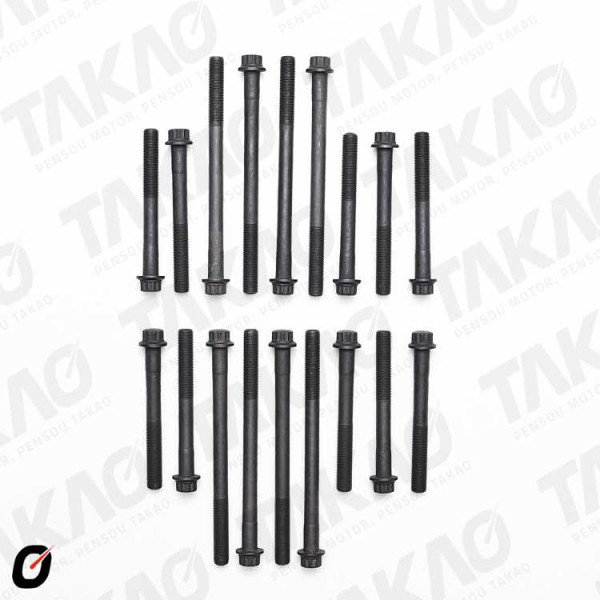 Parafuso de Cabeçote (JG) - Toyota 2.5/3.0L 16V 1/2KD Hilux D4-D/SR/SRV Land Cruiser, SW4