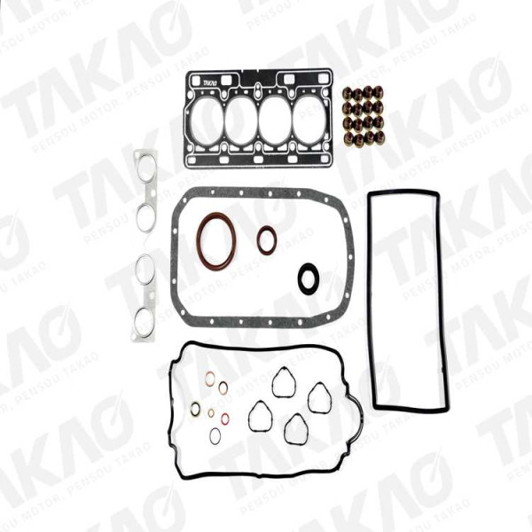 Junta Completa c/ Retentores (JG) - Peugeot/Renault 1.0L 16V 7LZ,PLZ,D4D 206,Clio,Kangoo Twingo Flex/Gasolina