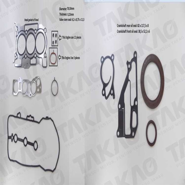 Junta Completa c/ Retentores (JG)-1.0L 12V New Versa, March