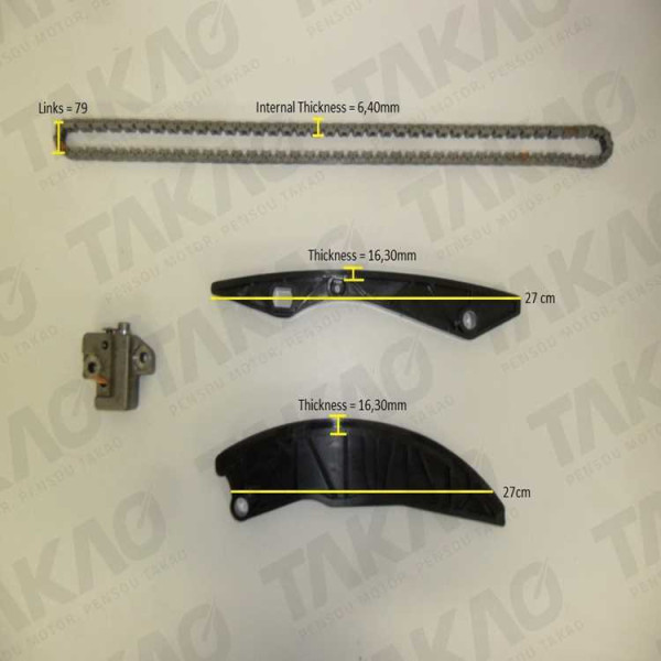 Kit de Corrente - Hyundai/Kia 1.6L 16V L4 DOHC HB20