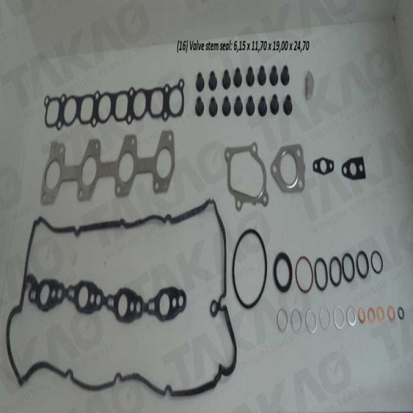 Junta Superior s/ Cabeçote c/ Retentores (JG) - Hyundai/Kia 2.5L 16V DOHC D4CB Hr, Bongo, K2500 Diesel