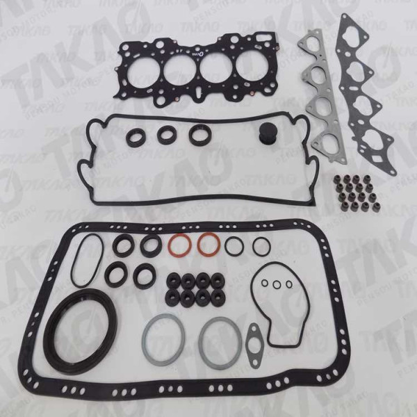 Junta Completa c/ Retentores (JG) - Honda 1.6L 16V B16A2/A3 Civic VTI  96 até 00 Gasolina