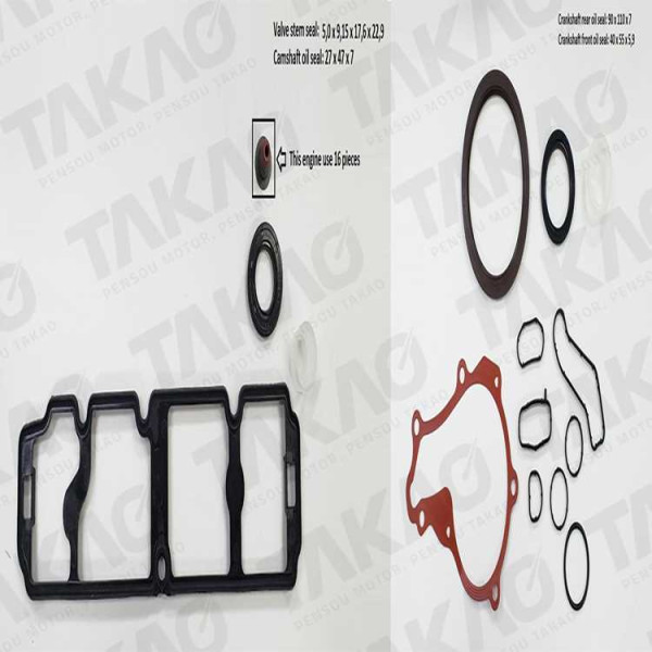 Junta Completa s/ Cabecote c/ Retentor (JG) - Bobcat/Peugeot 1.9L 8V XUD9 JPX Motor Peugeot Diesel