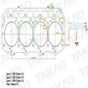 Junta de Cabeçote - Emp. Motor Yanmar 4TNE98 - 3.3L 8V L4 Hyster, Yale após 06 Diesel