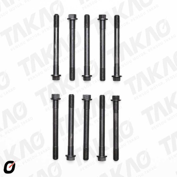 Parafuso de Cabeçote (JG) - Mazda 18L 16V BP05 MX Miata 93 até 96 Protege 91 até 98