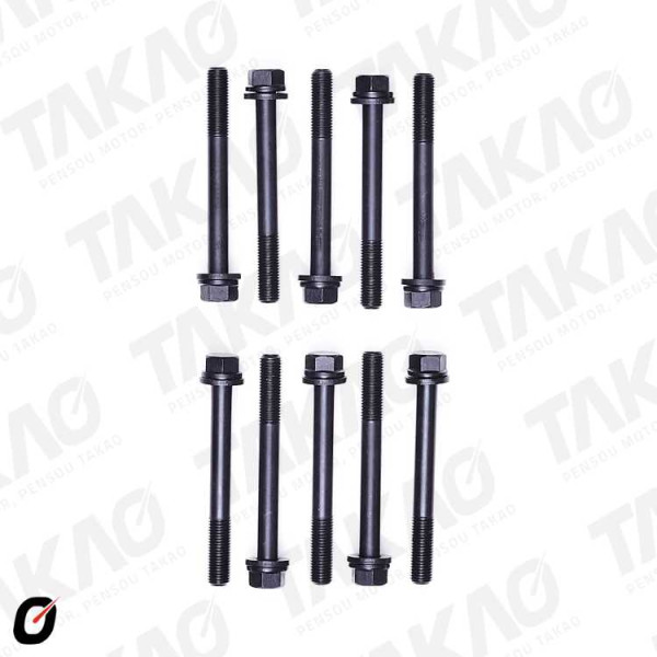 Parafuso de Cabeçote (JG) - Emp. Motor Mazda FE-2.0L/ F2-2.0L 8V Hyster, Yale FE - Injeção