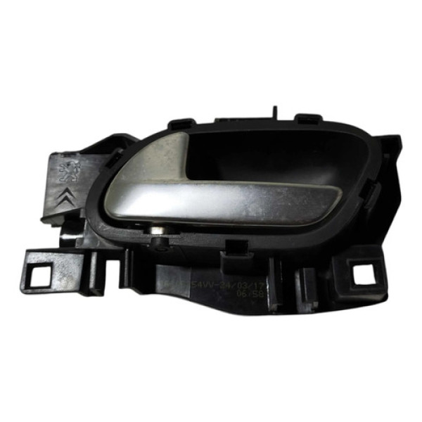 Maçaneta Interna Dianteira Esquerda Citroen C4 2014 A 2016 Preto Dianteira