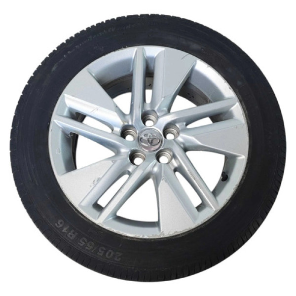 Roda Aro 16 C/pneu Toyota Corolla Gli 2015 2016 Detalhe Preto