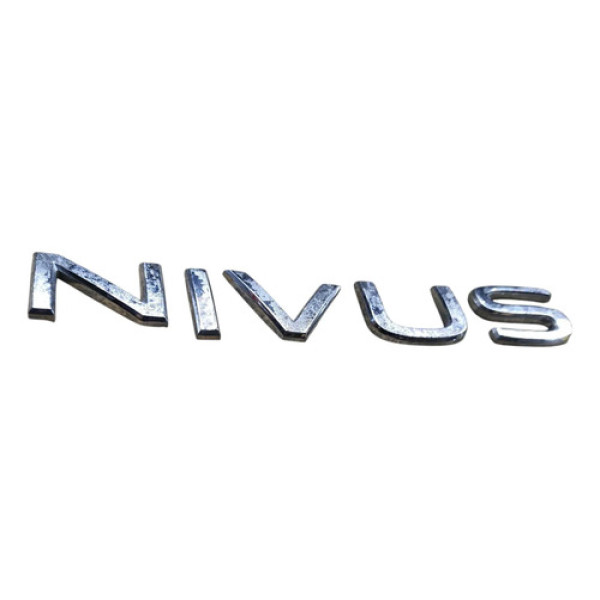 Emblema Tampa Traseira Volkswagen Nivus 2020 2021 2022 Preto