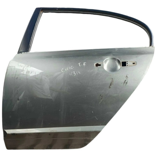 Porta Traseira Esquerda Honda Civic 2011 2012 Detalhe Traseira Esquerdo Cinza