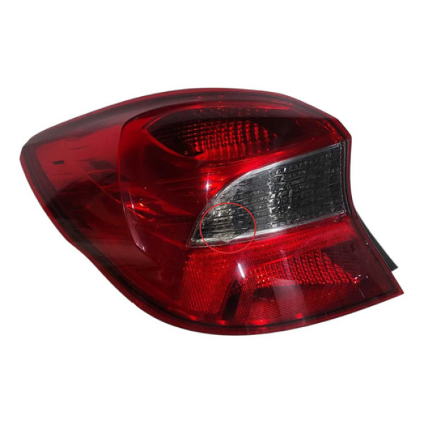 Lanterna Traseira Esquerda Ford Ka Hatch 2018/2021 Detalhe Esquerdo/motorista Vermelho