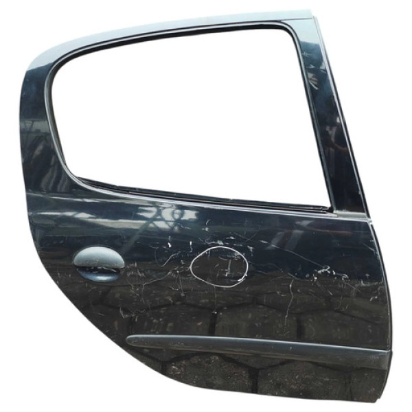 Porta Traseira Direita Peugeot 206 1.4 2008 2009 Detalhe Traseira Direita Preto