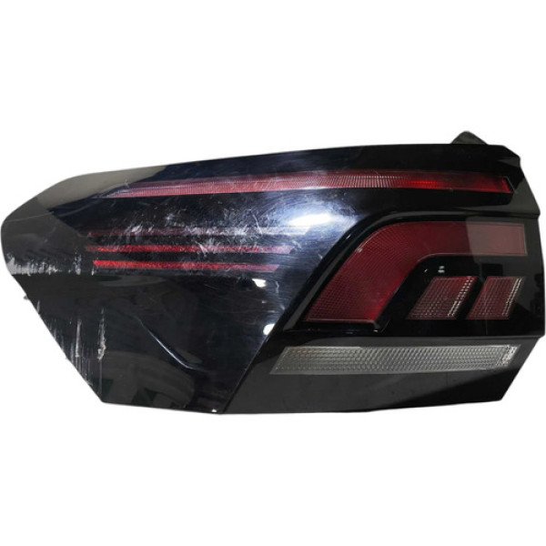 Lanterna Traseira Esquerda Vw Nivus 2020 2021 2022 Detalhe Esquerdo/motorista Vermelho