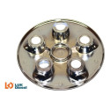 Calota Centro Roda Prata Fiat Ducato Aro 16 Com Emblema